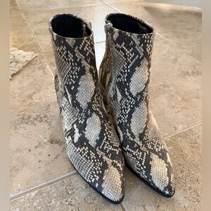 Snakeskin Ankle Boots